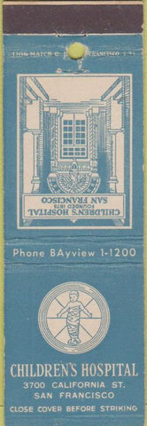 Matchbook Cover - Children's Hospital San Francisco CA
