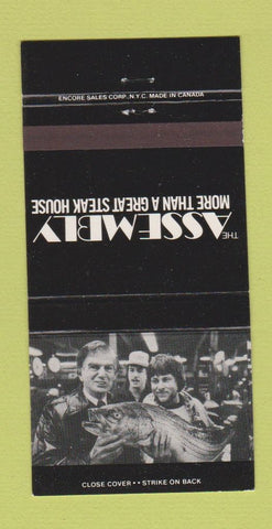Matchbook Cover - Assembly Steak House New York City 30 Strike