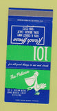 Matchbook Cover - 101 Ranch House The Pelican Seal Long Beach CA 30 Strike