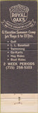 Matchbook Cover - Royal Oaks Golf Course Waupaca WI