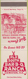 Matchbook Cover - Old South BBQ Ranch Clewiston FL
