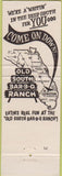 Matchbook Cover - Old South BBQ Ranch Clewiston FL
