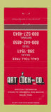 Matchbook Cover - Art Lock Ornamental Iron Dallas TX 30 Strike