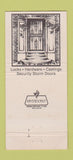 Matchbook Cover - Art Lock Ornamental Iron Dallas TX 30 Strike