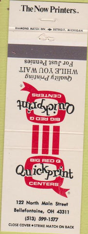 Matchbook Cover - Big Red Quickprint Centers Bellefontaine OH