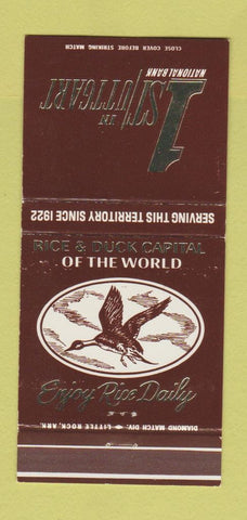 Matchbook Cover - 1st National Bank Stuttgart AR 30 Strike