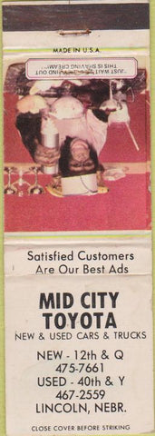 Matchbook Cover - Mid City Toyota Lincoln NE WEAR