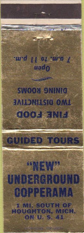 Matchbook Cover - New Underground Copperama Hough MI