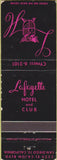 Matchbook Cover - Lafayette Hotel Club San Diego CA