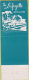 Matchbook Cover - Lafayette Hotel Club San Diego CA