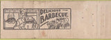 Matchbook Cover - M and M BBQ 30s NO TOWN WORN