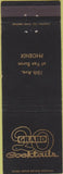 Matchbook Cover - 20 Grand Cocktails Phoenix AZ