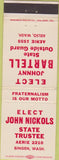 Matchbook Cover - Elect John Nickols Bingen WA