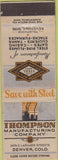 Matchbook Cover - Thompson Manufacturing flumes furnances Denver CO
