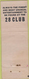 Matchbook Cover - 28 Club Gary IN WORN