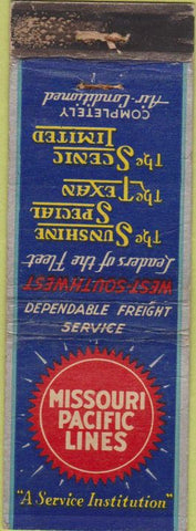 Matchbook Cover - Missouri Pacific Railroad WEAR