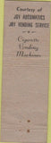 Matchbook Cover - Joy Vending Cigarette Machines NO TOWN WEAR