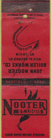 Matchbook Cover - Nooter Boiler Works St Louis MO