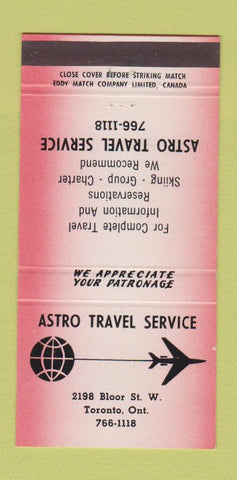 Matchbook Cover - Astro Travel Service Toronto ON RED 30 Strike