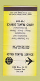 Matchbook Cover - Astro Travel Service Toronto ON YELLOW 30 Strike