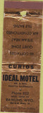 Matchbook Cover - Ideal Motel Rawlins WY