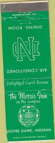 Matchbook Cover - The Morris Inn Notre Dame IN South Bend WEAR