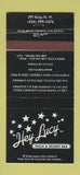 Matchbook Cover - Hey Lucy Pizza  30 Strike
