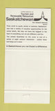 Matchbook Cover - Saskatchewan Tourism ORANGE WEAR 30 Strike