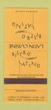 Matchbook Cover - Bistro Latino New York City 30 Strike