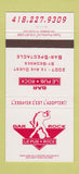 Matchbook Cover - Bar Rock Le Pub Rock QC 30 Strike