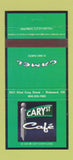 Matchbook Cover - Camel Cigarettes Cary ST Cafe Richmond VA 30 Strike