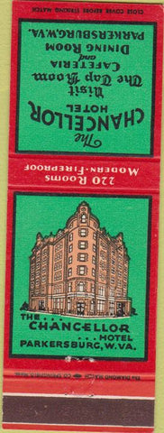 Matchbook Cover - Chancellor Hotel Parkersburg WV