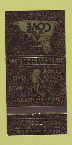 Matchbook Cover - The Cove Calgary AB strip club mermaid girlie 30 Strike