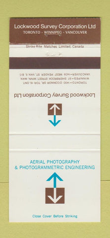 Matchbook Cover - Aerial Photography Engineering Toronto Winnipeg  30 Strike
