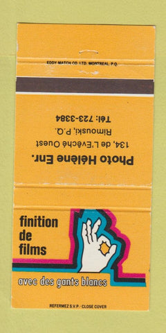Matchbook Cover - Finition de Films Rimouski QC Photo Helene WEAR 30 Strike