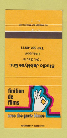 Matchbook Cover - Finition de Films Beauport QC Studio Jakelyse 30 Strike