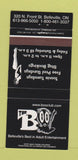 Matchbook Cover - The Boo Club Strip Club Belleville ON girlie 30 Strike
