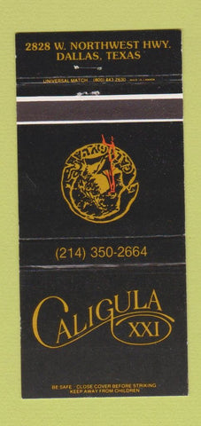 Matchbook Cover - Caligula XXI Dallas TX Strip Club 30 Strike