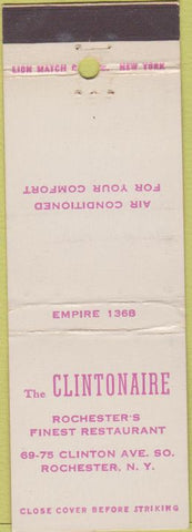 Matchbook Cover - The Clintonaire Rochester NY