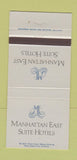 Matchbook Cover - Manhattan East Suite Hotels New York City 30 Strike