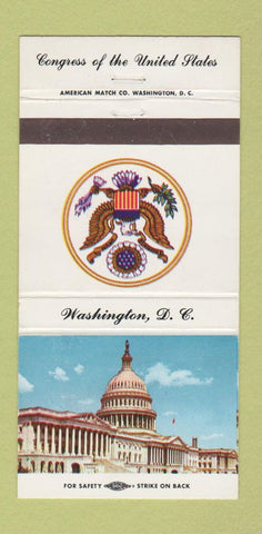 Matchbook Cover - US Congress Walter Flowers Alabama AL 30 Strike