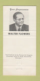 Matchbook Cover - US Congress Walter Flowers Alabama AL 30 Strike