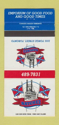 Matchbook Cover - Natchez Restaurant Toronto ON 30 Strike