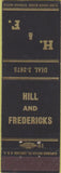 Matchbook Cover - Hill Fredericks H and F Mortuary Davenport IA