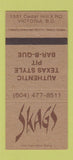 Matchbook Cover - Skags BBQ Victoria BC 30 Strike
