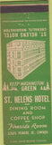 Matchbook Cover - St Helens Hotel Chehalis WA