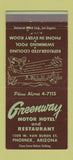 Matchbook Cover - Greenway Motor Hotel Phoenix AZ 30 Strike