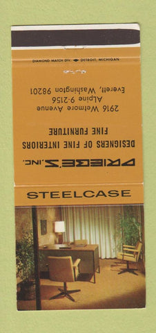Matchbook Cover - Steelcase Furniture Office Everett WA 30 Strike
