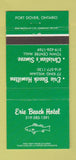 Matchbook Cover - Erie Beach Hotel Port Dover ON 30 Strike