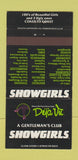 Matchbook Cover - Showgirls Deja Vu Strip Club CHAIN 30 Strike